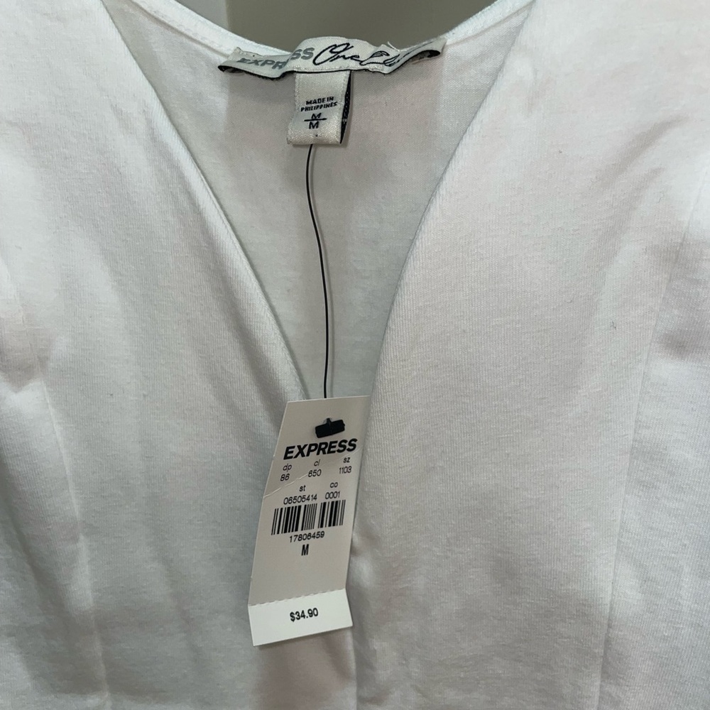 NWT White Express Bodysuit